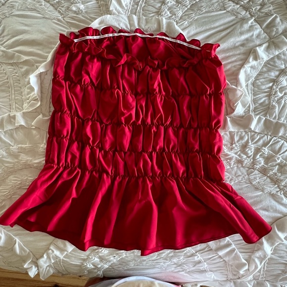 Shein Ruffled Trim Ruched Top - Picture 7 of 8
